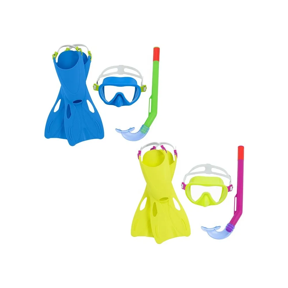 Bestway Set Snorkel Infantil Correa Anatomica Color Surtido 24-27 +3 Años Playa y Piscina