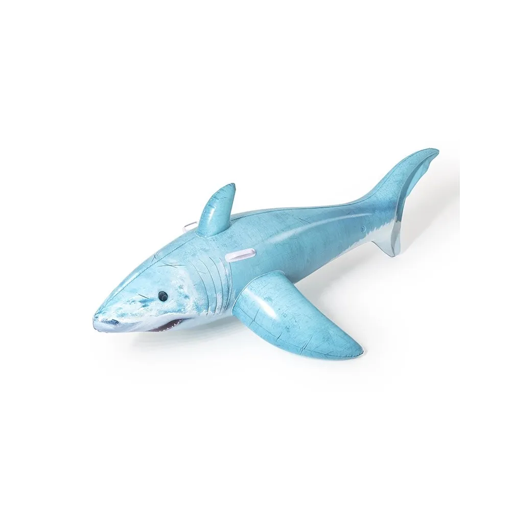 Bestway figura hinchable tiburón con asas 183x102 cm para piscina