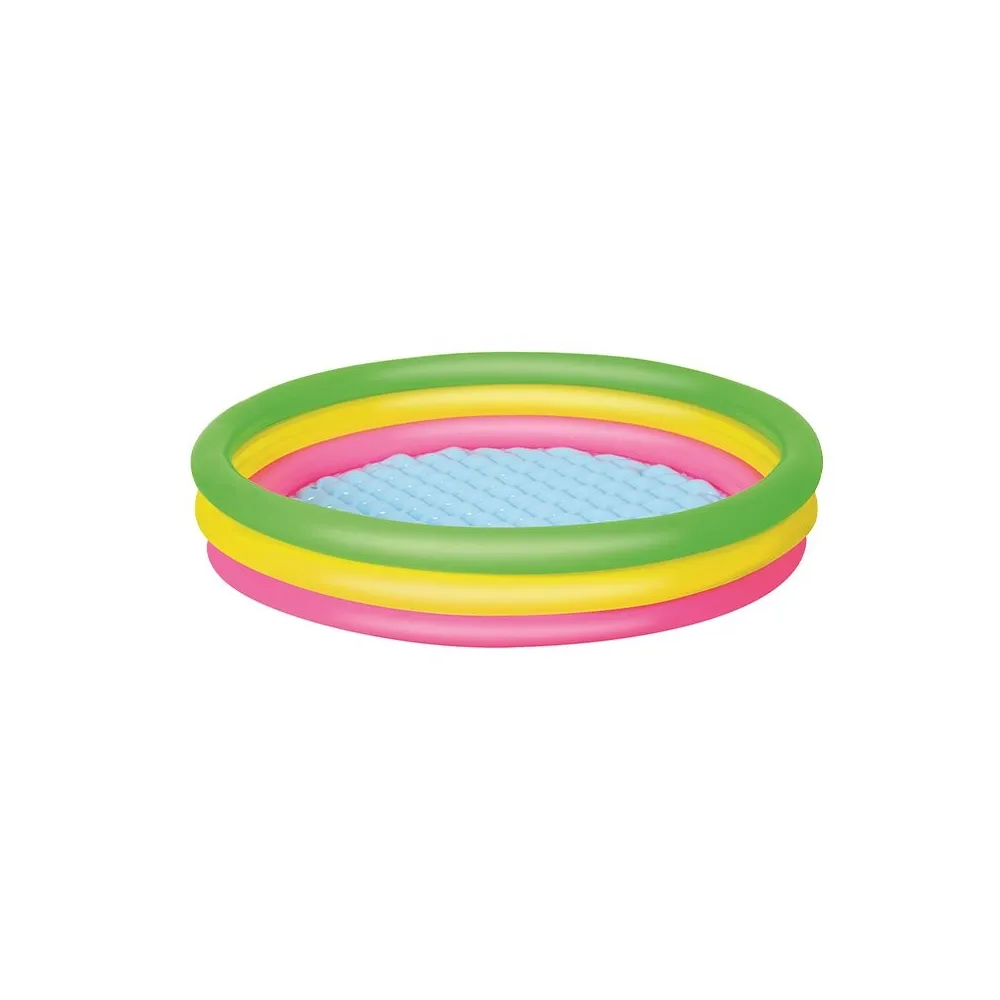 Bestway piscina hinchable 3 aros suelo acolchado 152x30 cm