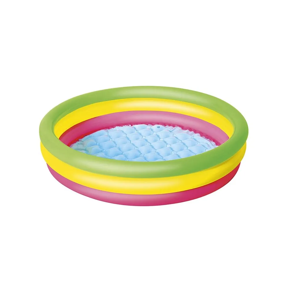 Piscina Hinchable Infantil 3 Aros Suelo Acolchado Bestway
