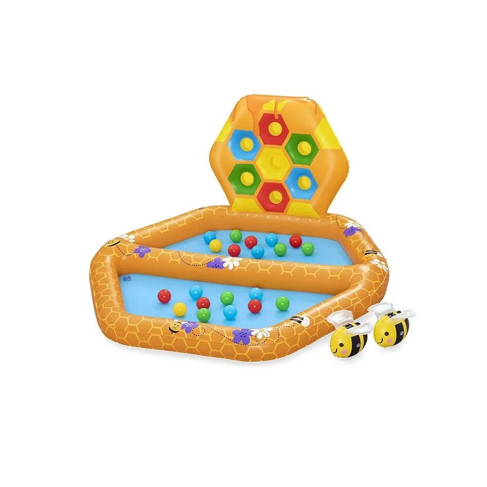 Bestway piscina hinchable infantil abejas con bolas 127x119x61 cm