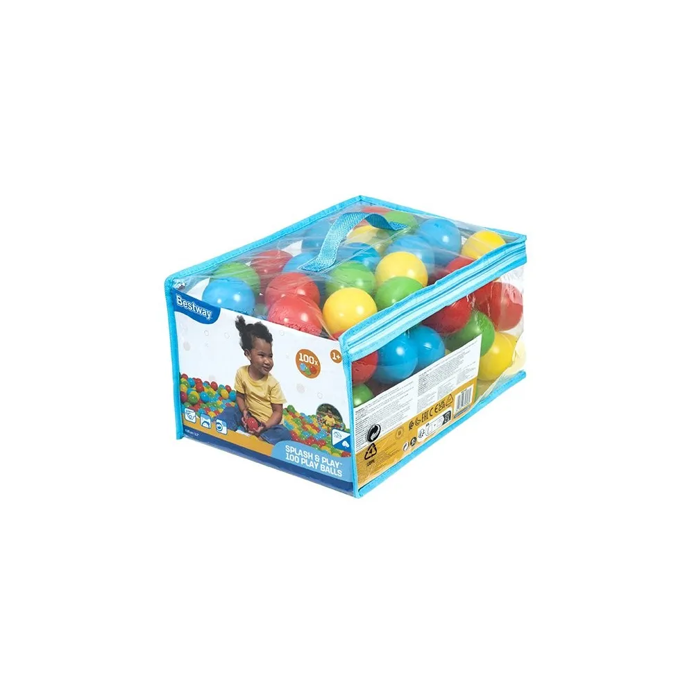 Bestway Bolsa 100 Bolas Piscina Parque de Juegos 585 cm
