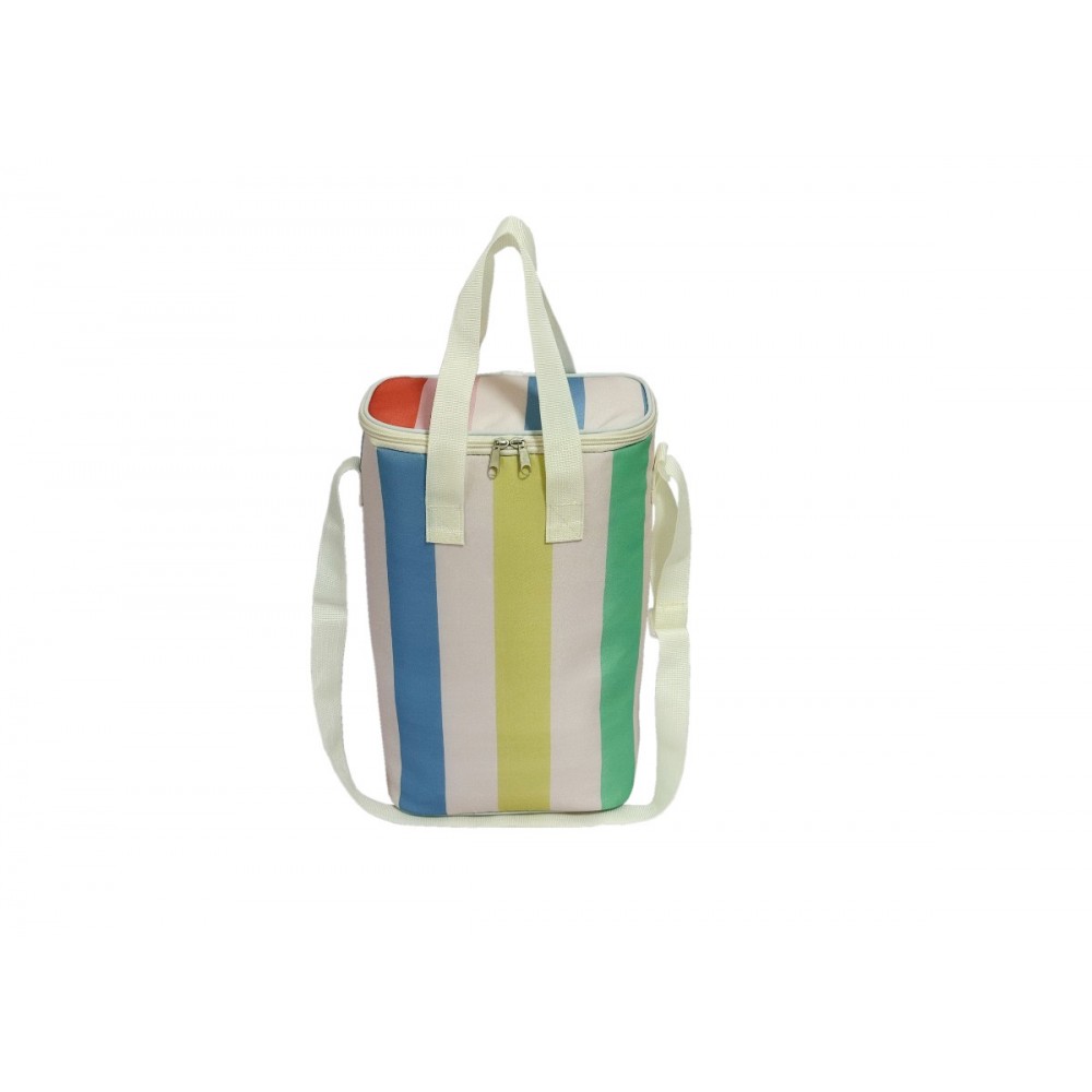 Nevera de poliéster multicolor para camping y playa Marbueno Summer