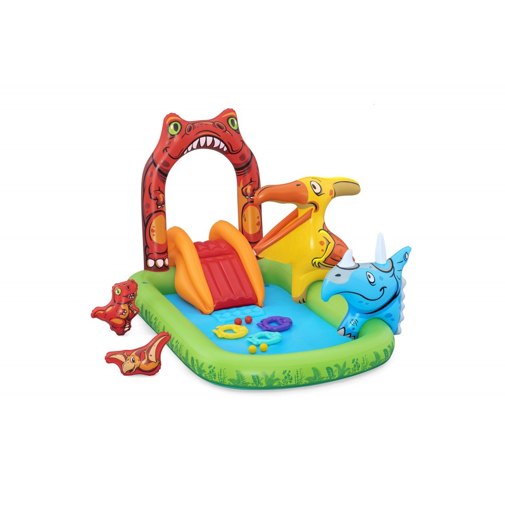 Bestway piscina hinchable parque de juegos dinosaurios 241x140x137 cm