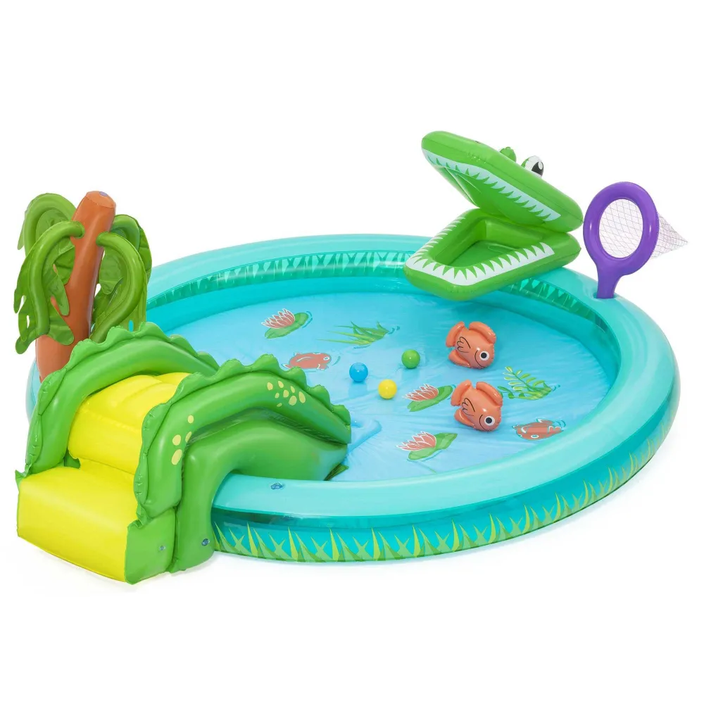 Bestway piscina hinchable parque de juegos cocodrilo 224x181x72 cm
