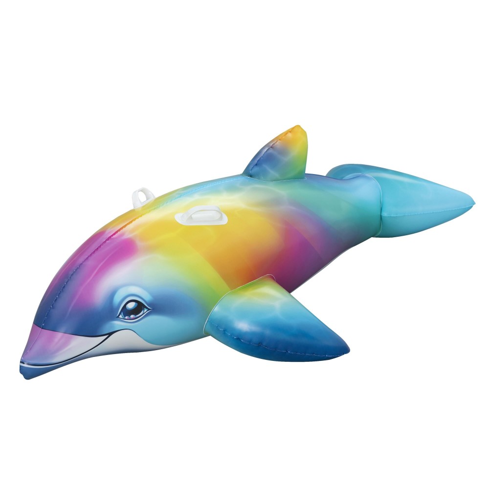 Bestway figura hinchable delfín con asas multicolor 168x66 cm