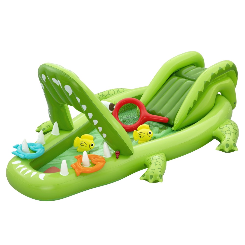 Bestway piscina parque de juegos hinchable cocodrilo 234x163x87 cm