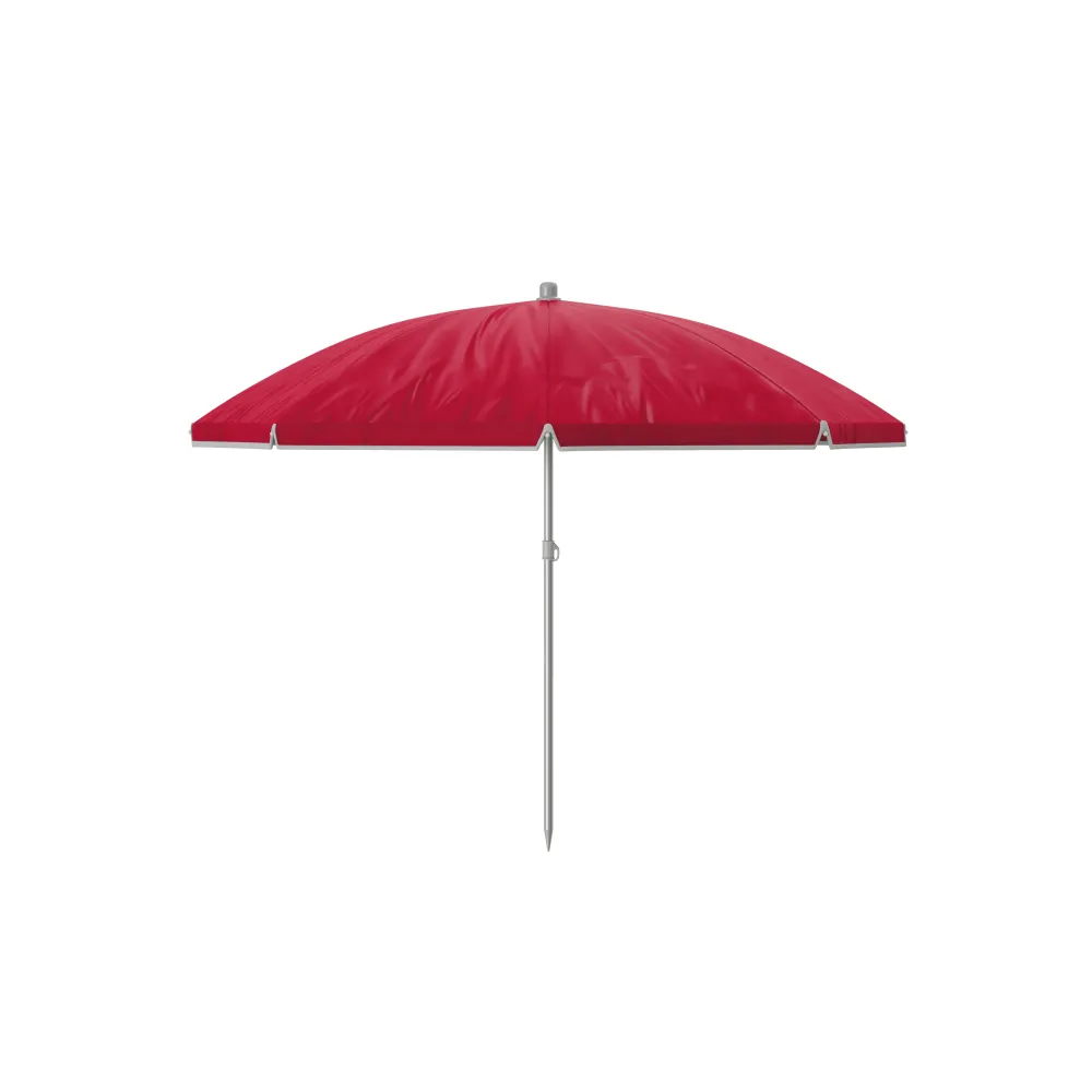 Marbueno Sombrilla Polyester Acero Con Funda Color Rojo 220 cm Jardin Piscina y Playa