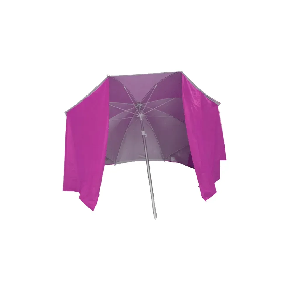 Marbueno sombrilla nylon con paraviento aluminio 180 cm
