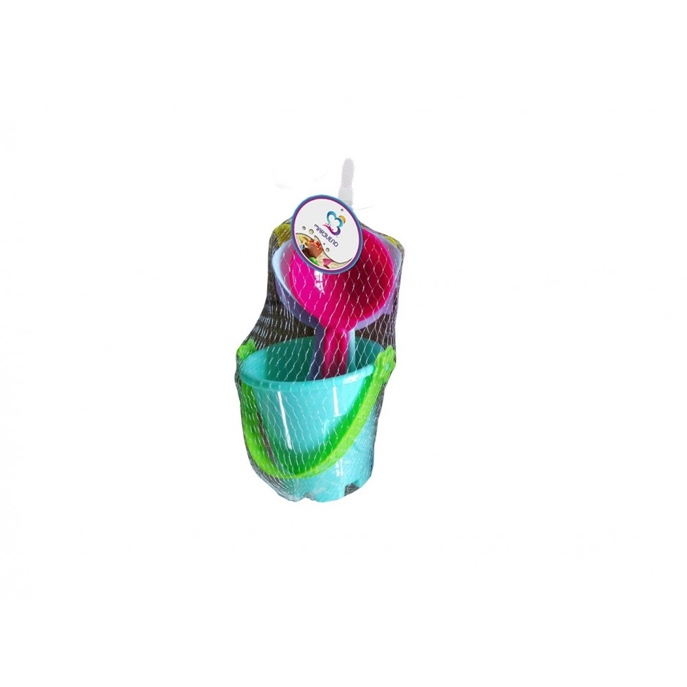 Marbueno Conjunto Cubo de Playa con Accesorios Color Verde