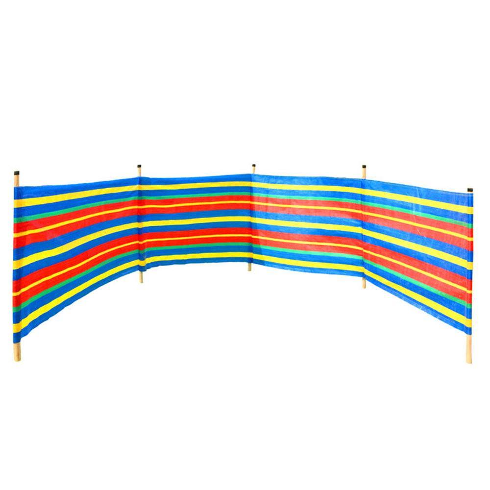 Marbueno Paraviento 5 palos 400X120 cm Camping y Playa