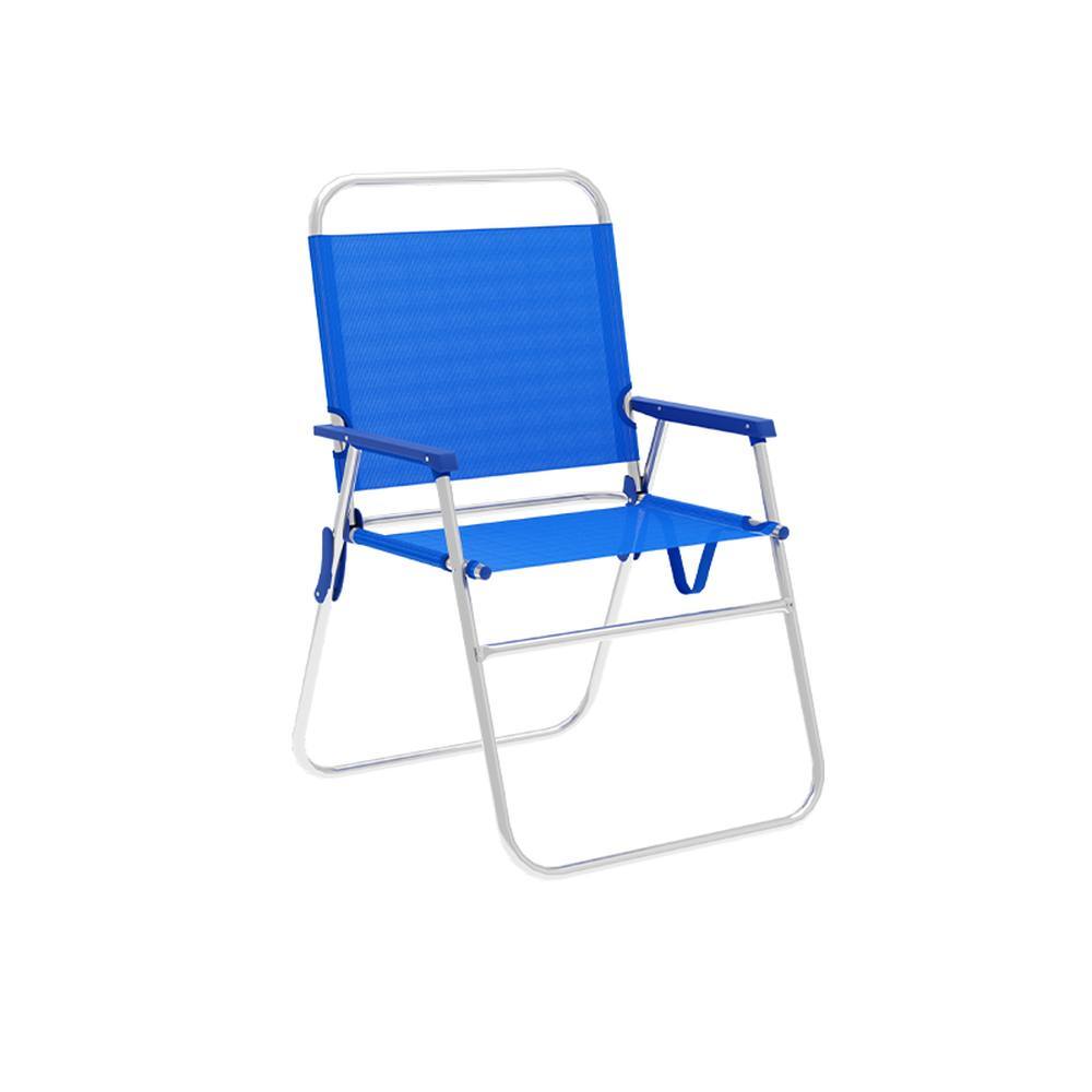Silla Plegable Aluminio Azul Marbueno para Playa y Piscina