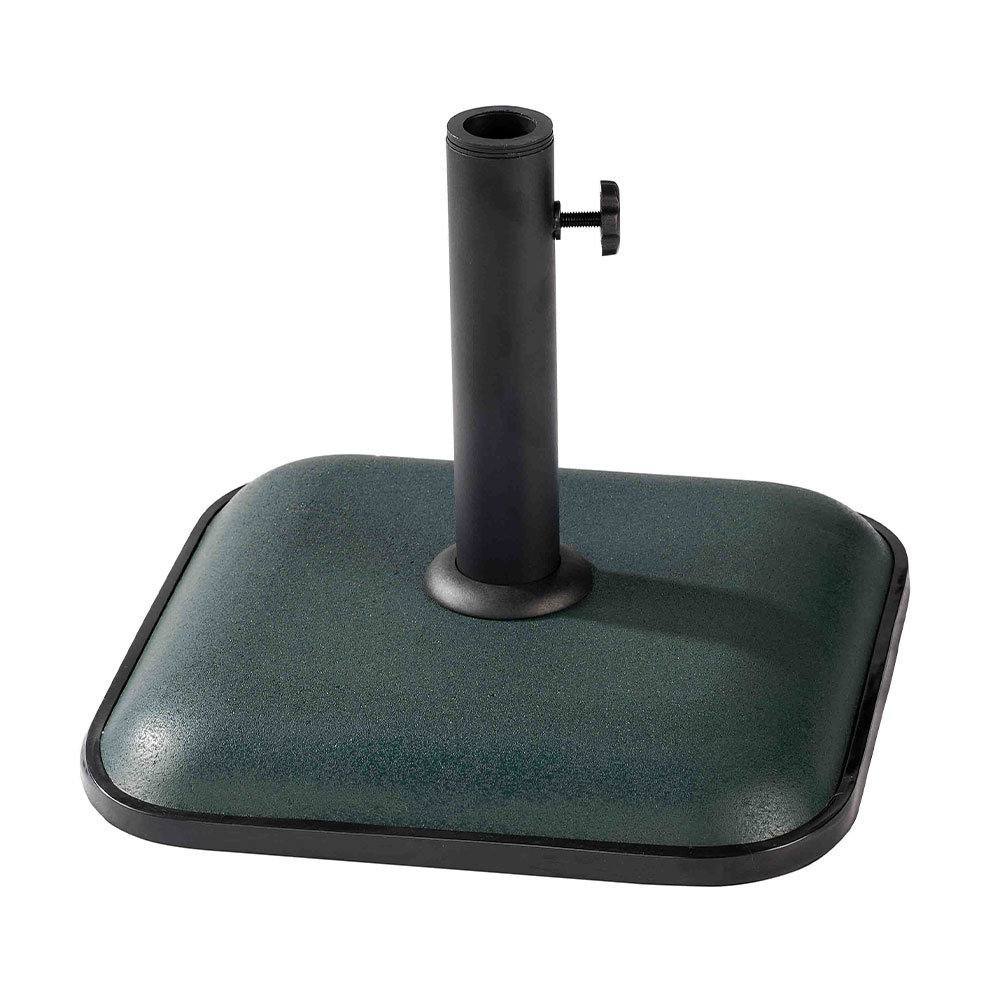 Marbueno Base Sombrilla Cuadrada Cemento 35X35X5,2 cm 11KG Verde Jardin