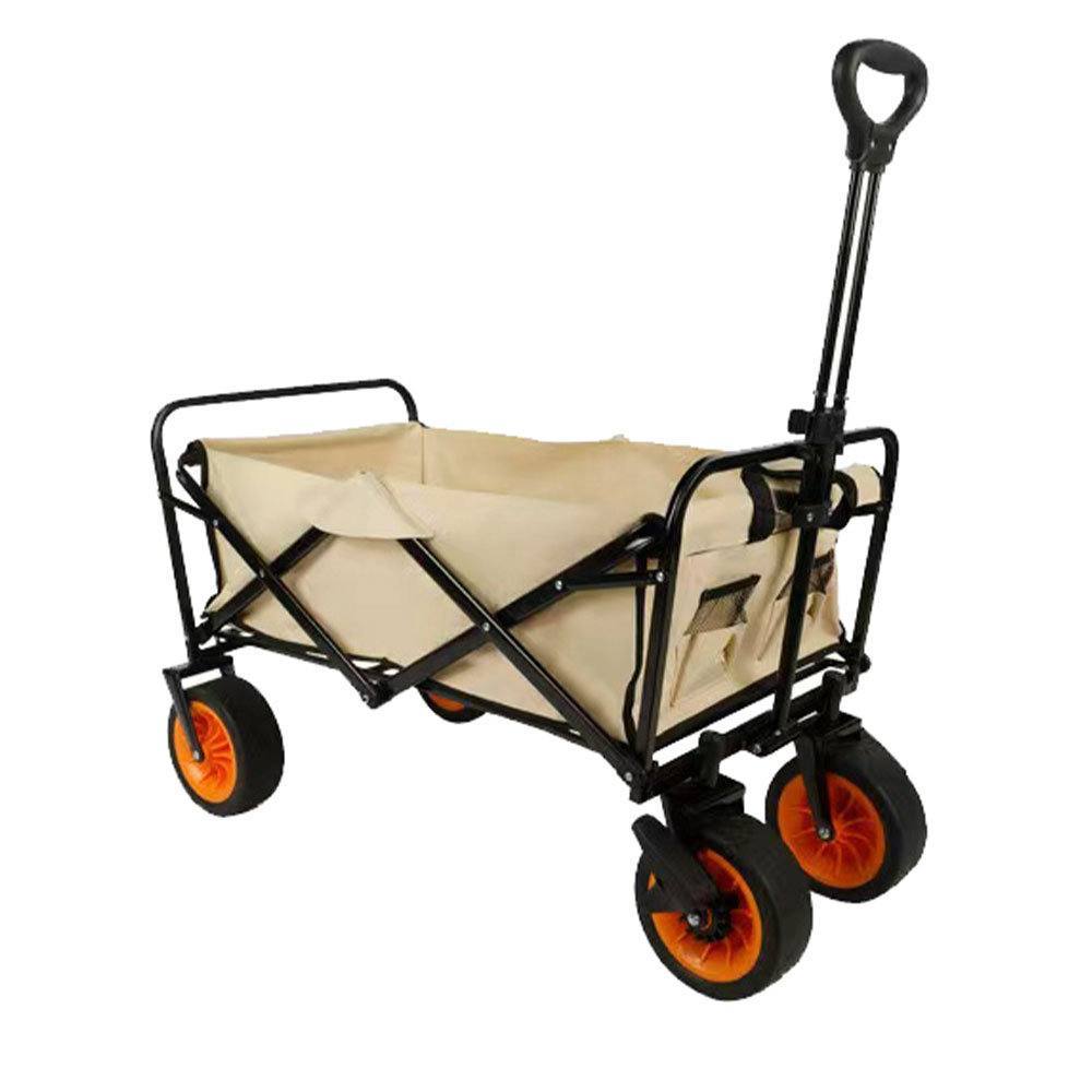 Marbueno Carro Plegable Acero 200 KG Beige Playa y Camping
