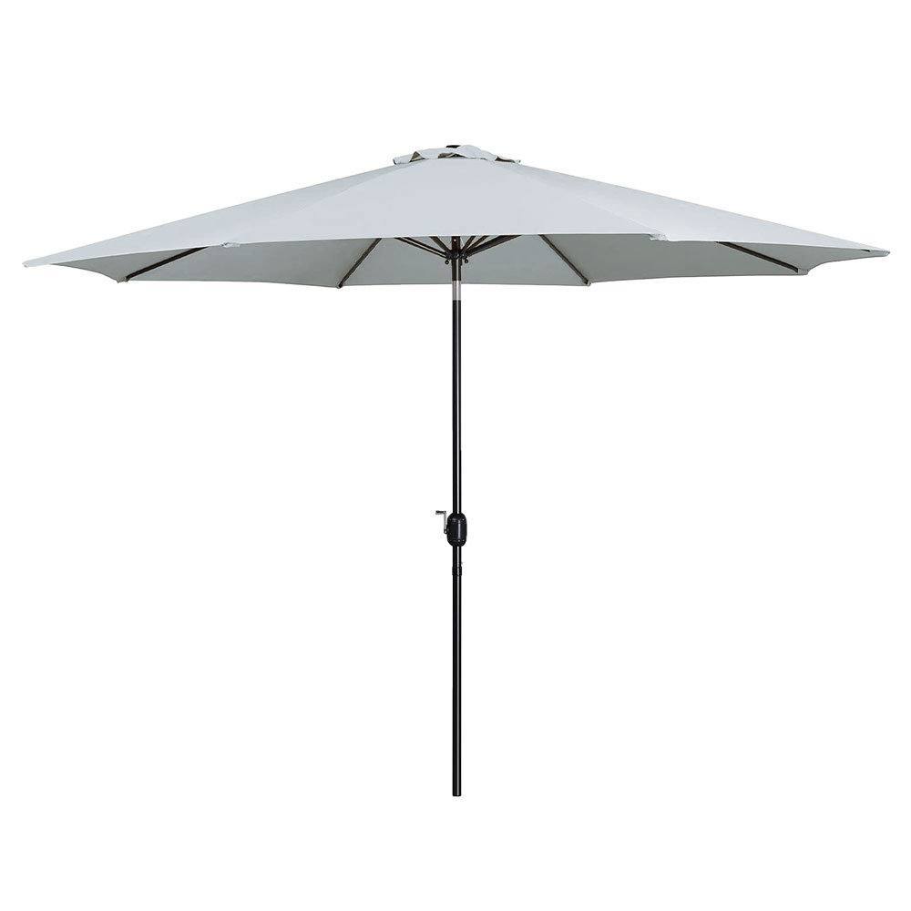 Marbueno Sombrilla Acero 8 Varillas 300 cm Polyester Blanco Jardín