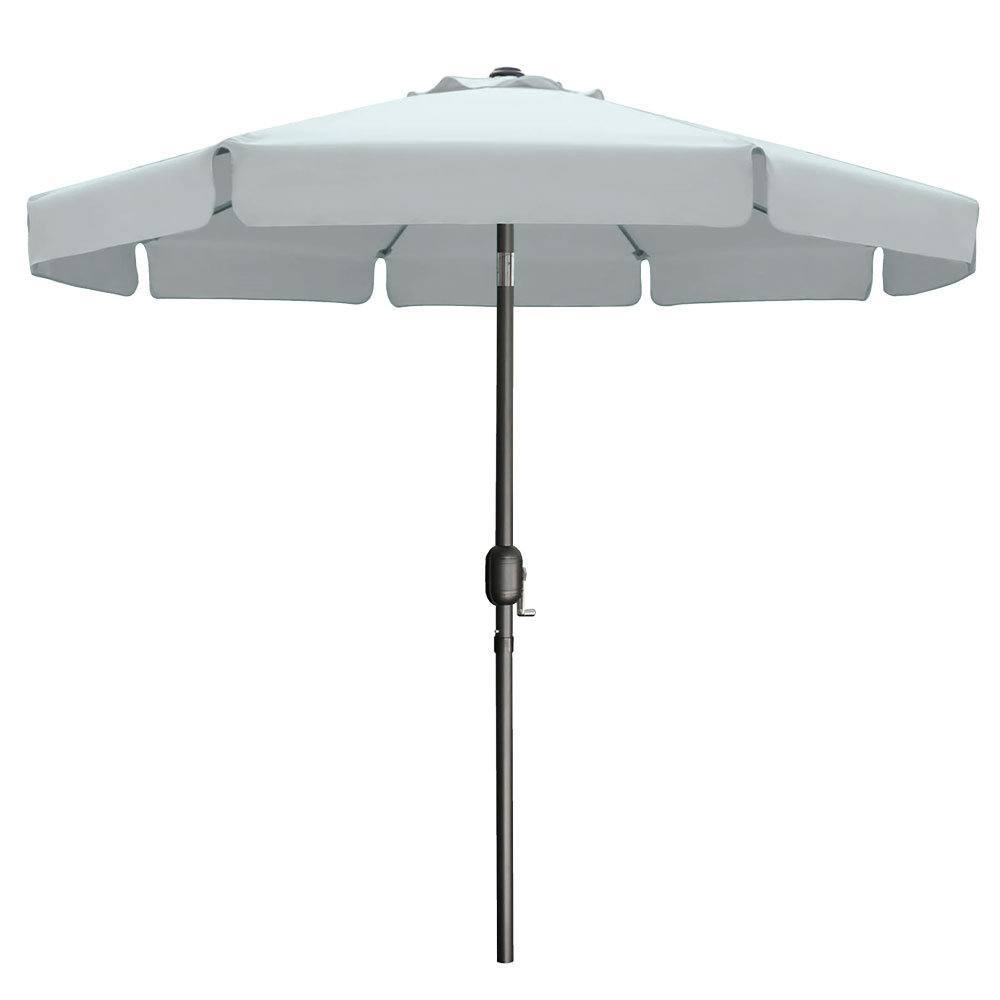 Marbueno Sombrilla Acero 270 cm Polyester Blanco Jardin