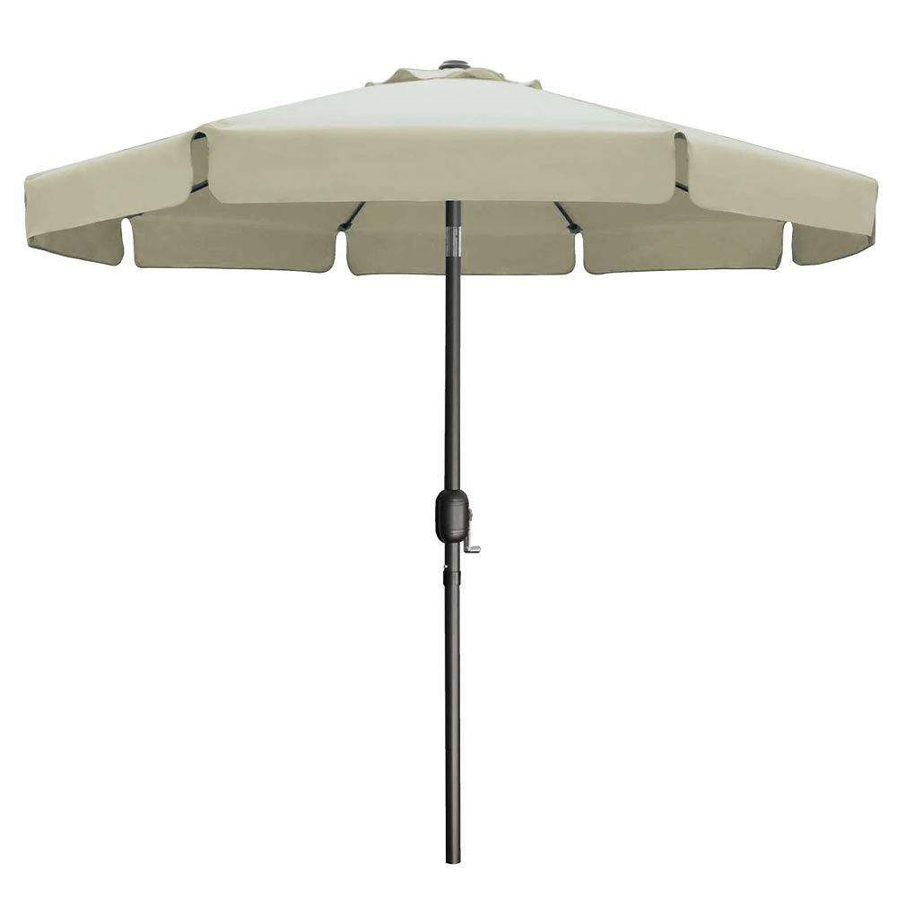 Sombrilla Acero 8 Varillas 300 cm Polyester Beige Jardin MARBUENO SUMMER