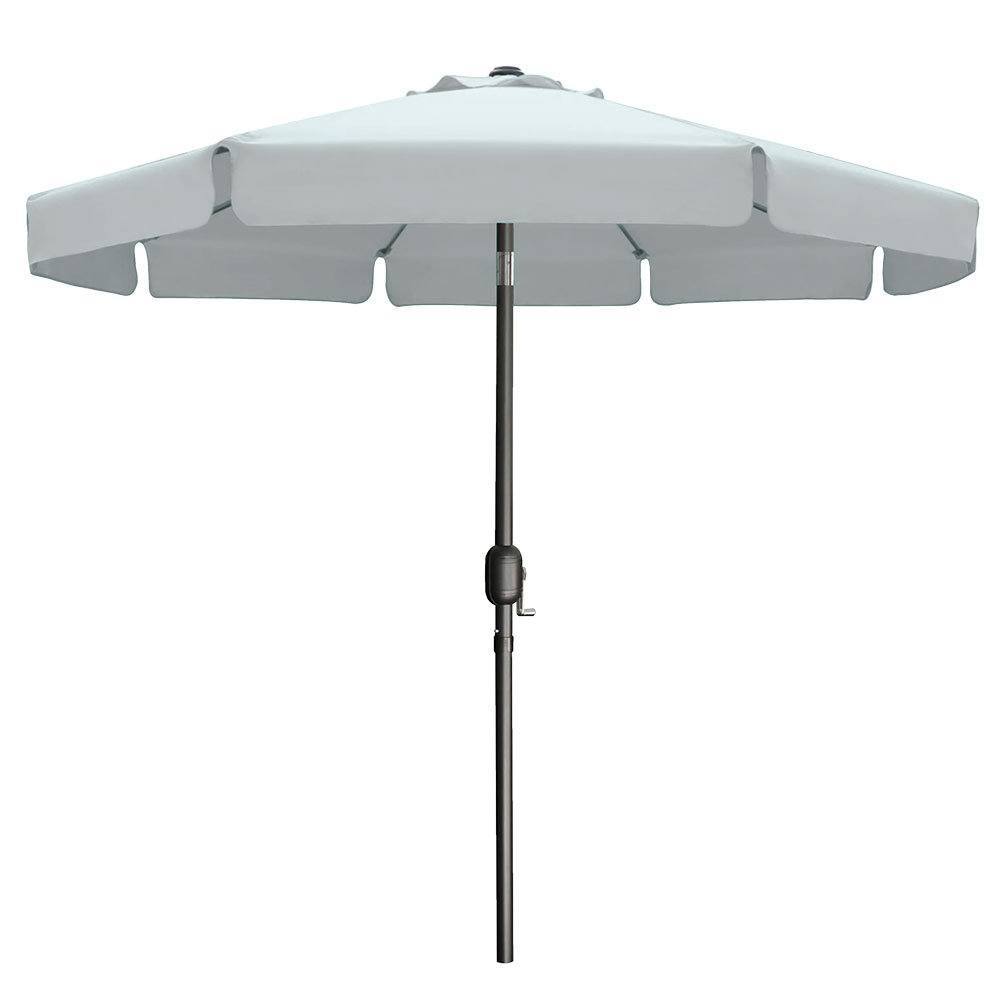 Marbueno sombrilla acero 8 varillas 300 cm polyester blanco jardin