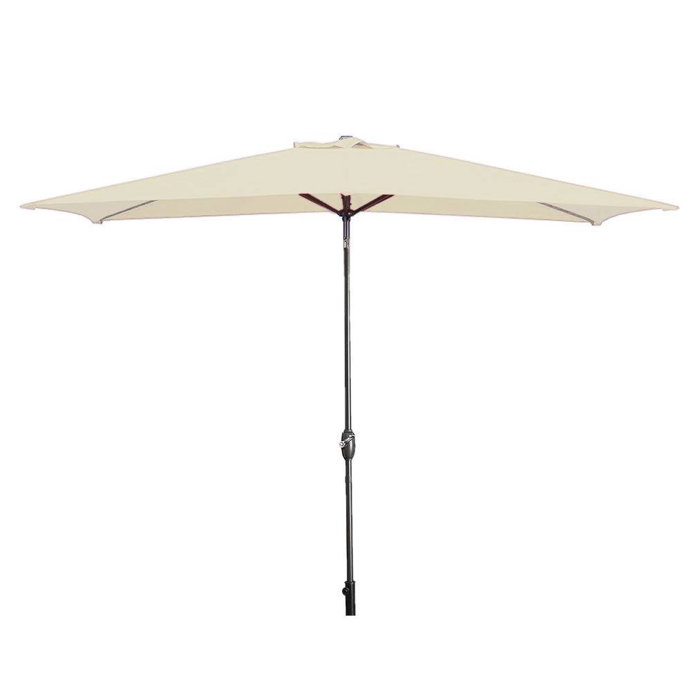 Marbueno Sombrilla Acero 200x300 cm Beige Ideal para Jardin y Piscina