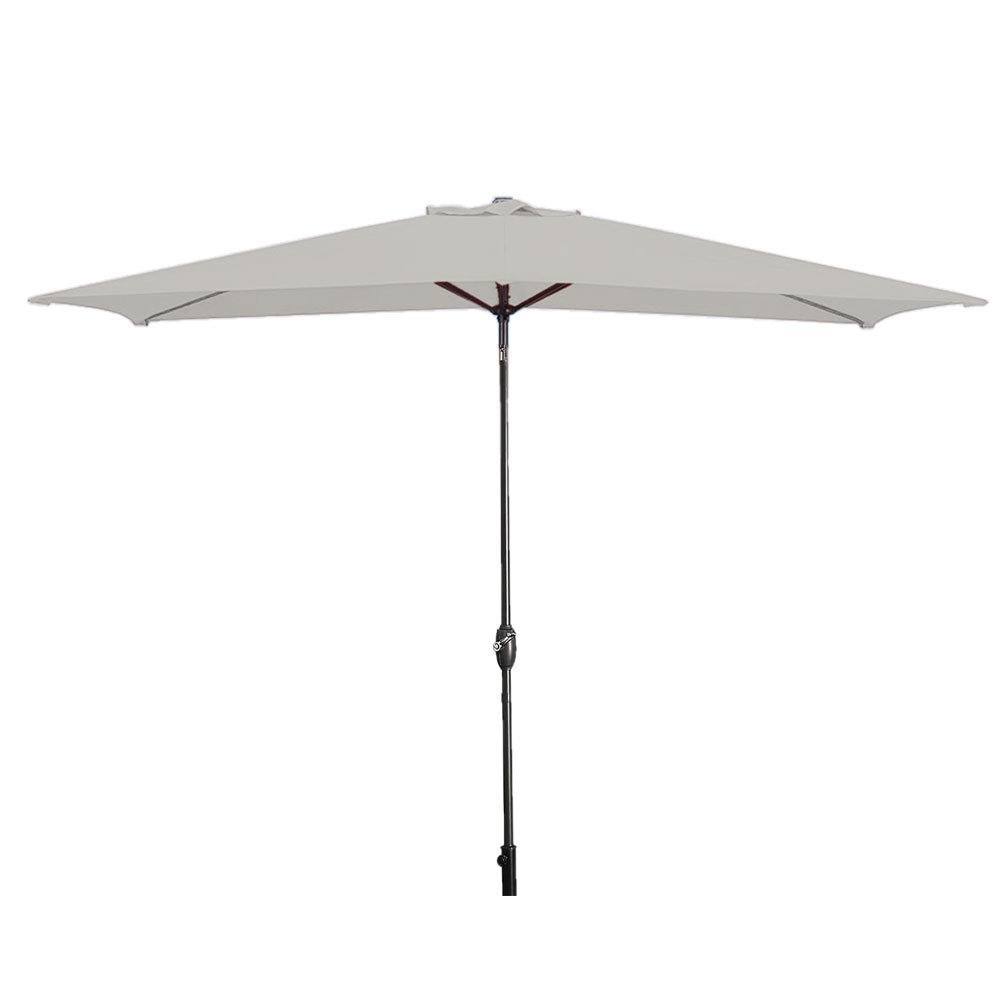 Marbueno Sombrilla Acero 6 Varillas 200x300 cm Polyester Blanco