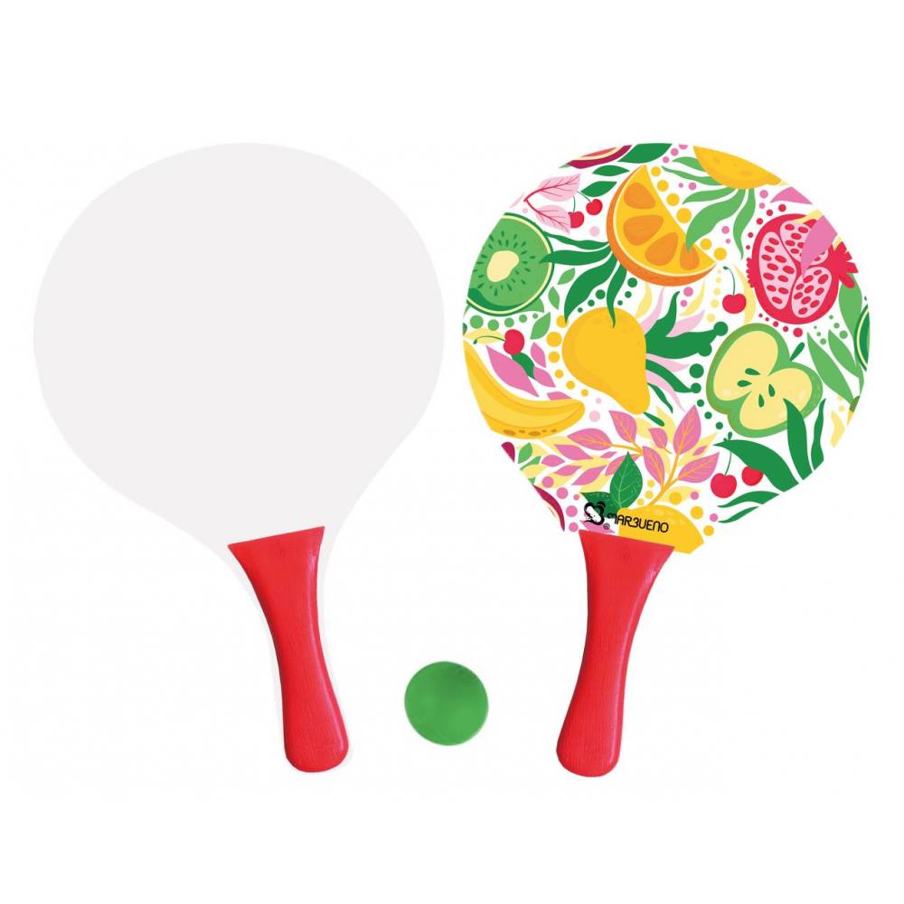 Conjunto Palas Madera Frutas Marbueno Jardin Piscina Playa