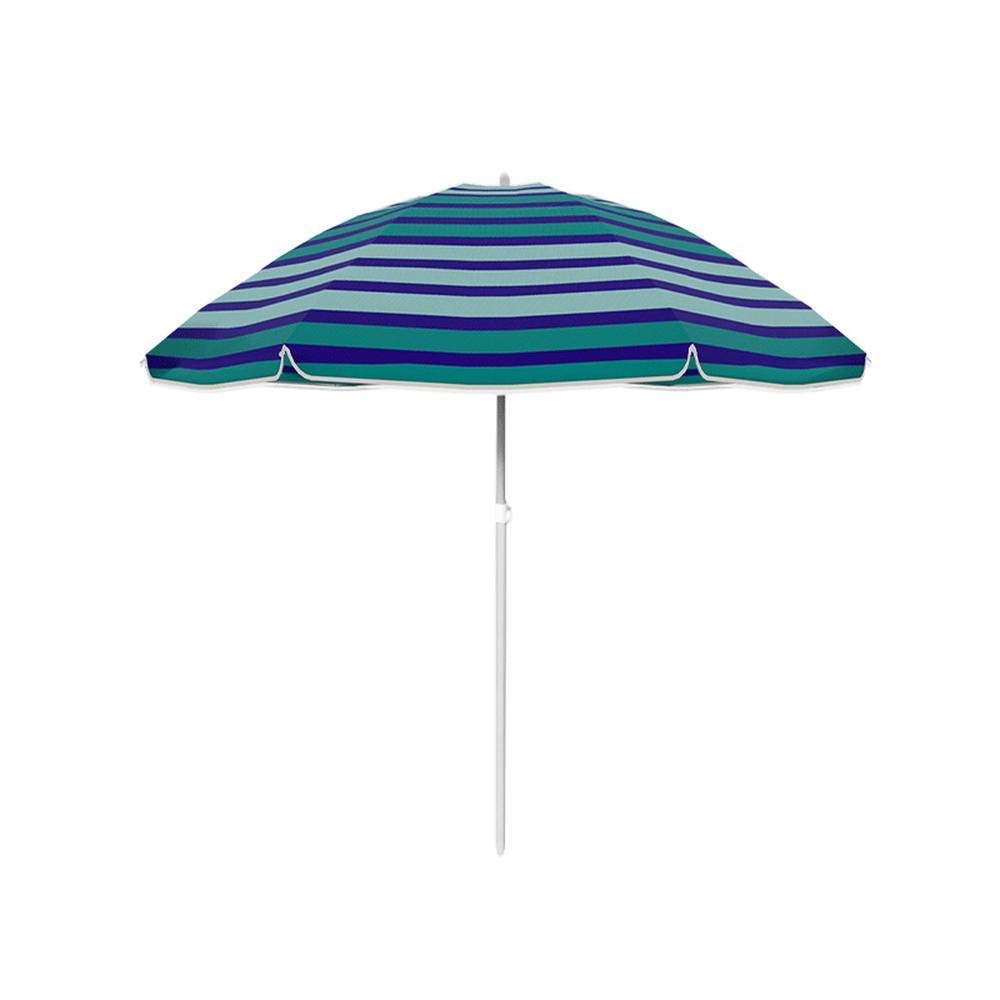 Sombrilla Oxford Aluminio 220 cm Rayas Azules Marbueno Summer
