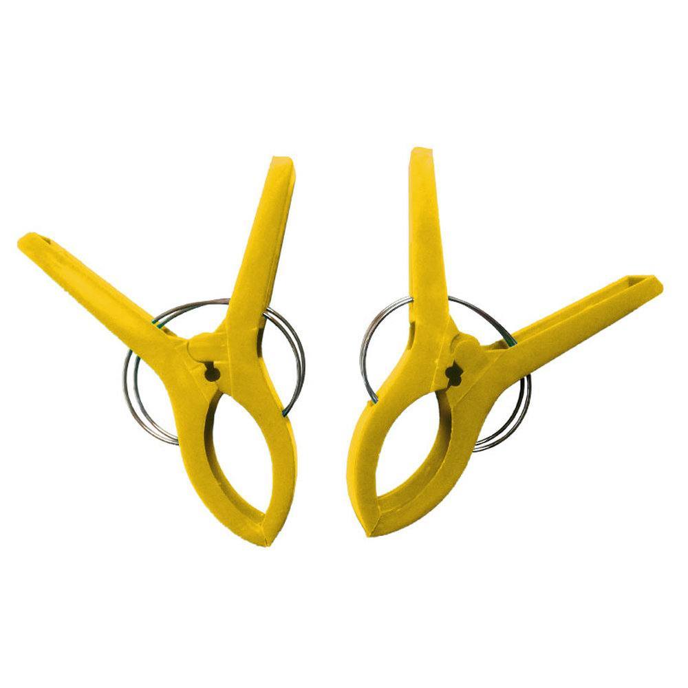 Marbueno Pinzas de Plástico para Silla de Playa Amarillo Set 2 uds