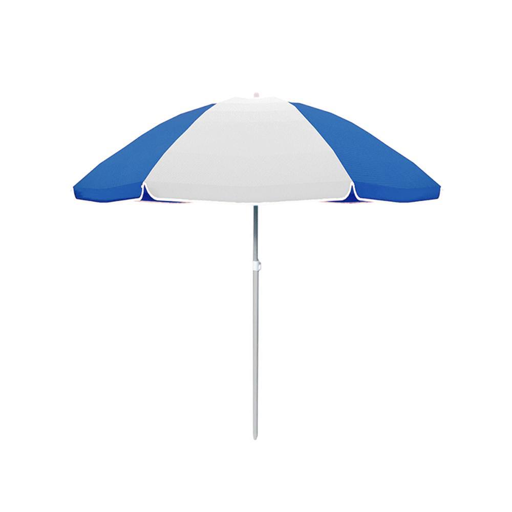 Marbueno Sombrilla Oxford Acero Color Azul 200 cm Jardin Piscina y Playa