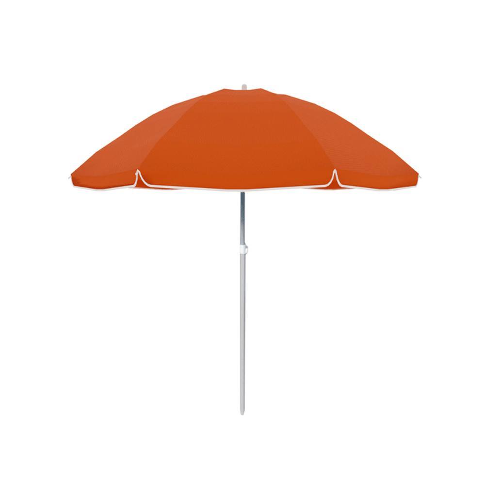 Marbueno Sombrilla Oxford Aluminio Color Naranja 240 cm Jardín Playa y Piscina