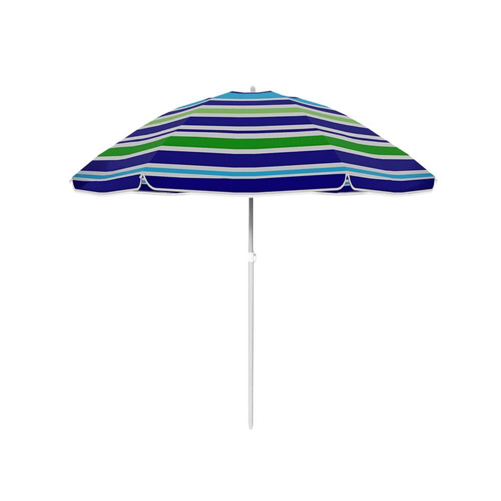 Marbueno sombrilla oxford aluminio rayas azul blanco verde 240 cm