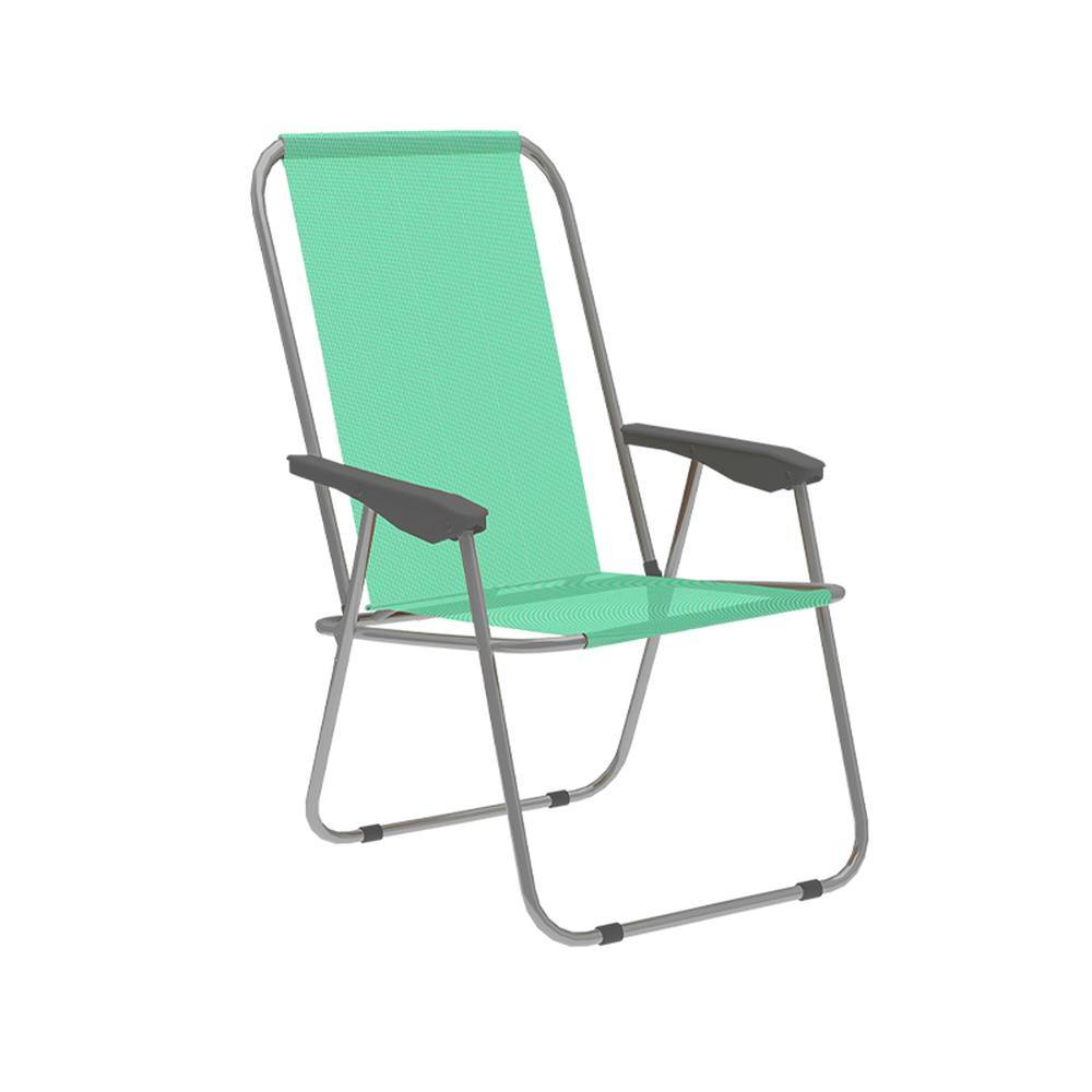 Marbueno Silla Plegable Verde Acero Playa y Piscina