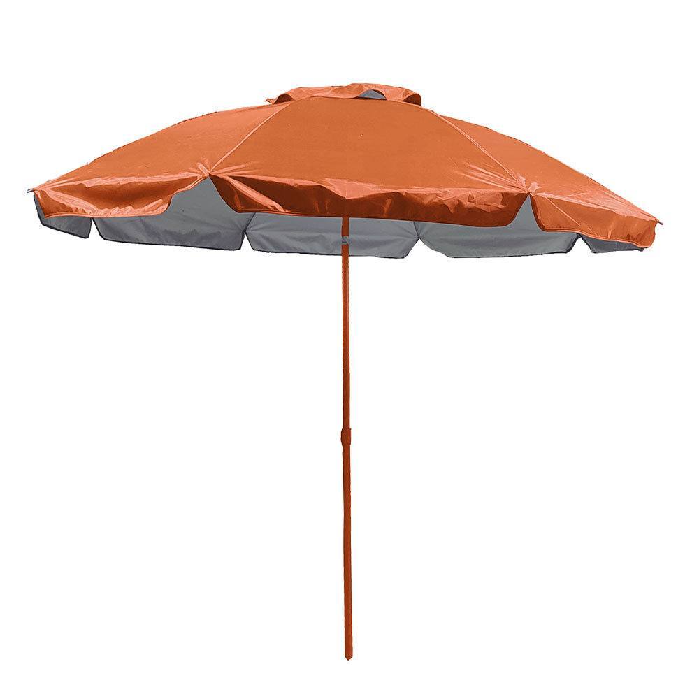 Sombrilla Acero 6 Varillas 180 cm Nylon Naranja Marbueno