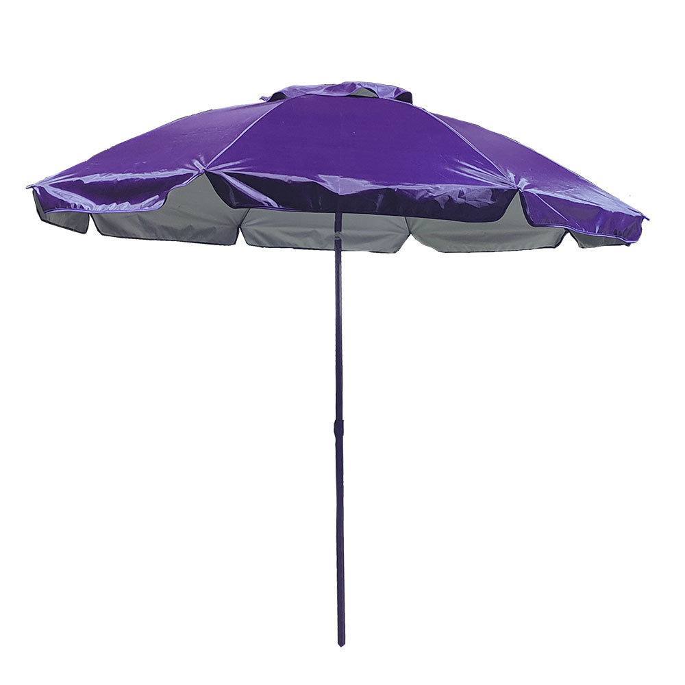Marbueno Sombrilla Acero 6 Varillas 220 cm Nylon Color Morado