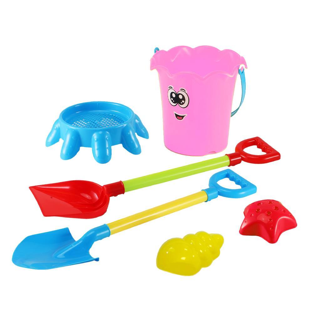 Marbueno conjunto cubo con accesorios color rosa 47x17 cm playa